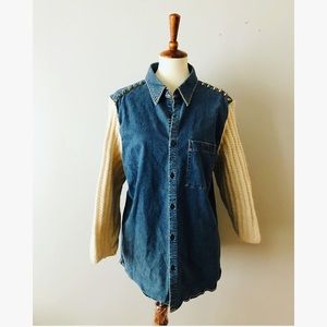 NWOT Rag Union/Urban Renewal Sweater Denim Jacket